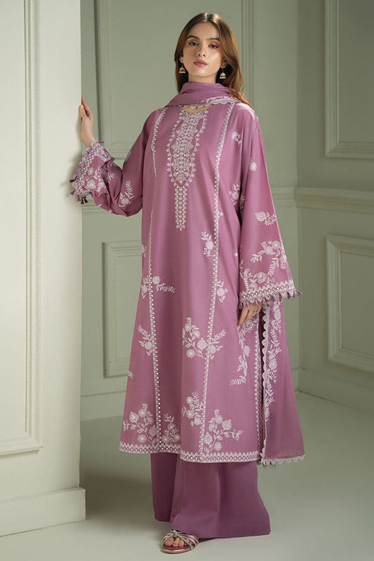Premium Air-Jet Dhanak 3-Piece Embroidered Suit