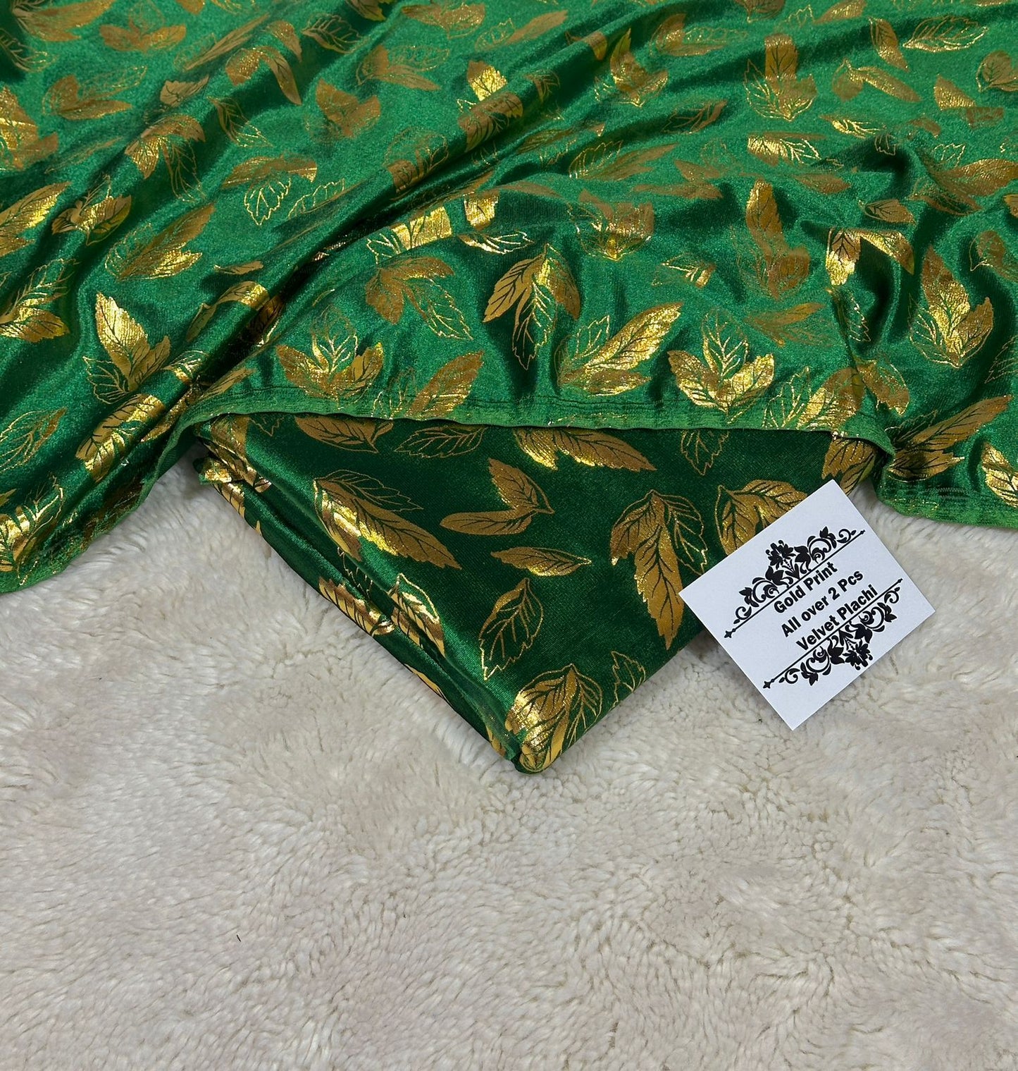ZWPC 56 Gold Printed Unstitched 2 Pcs