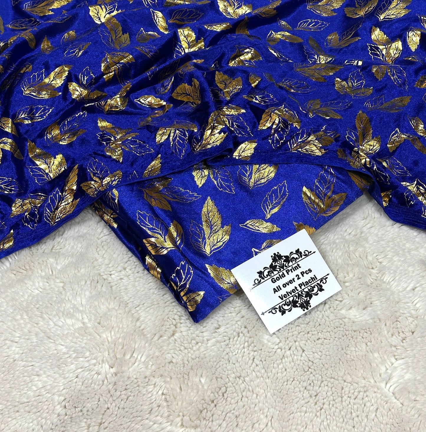 ZWPC 52 Gold Printed Unstitched 2 Pcs