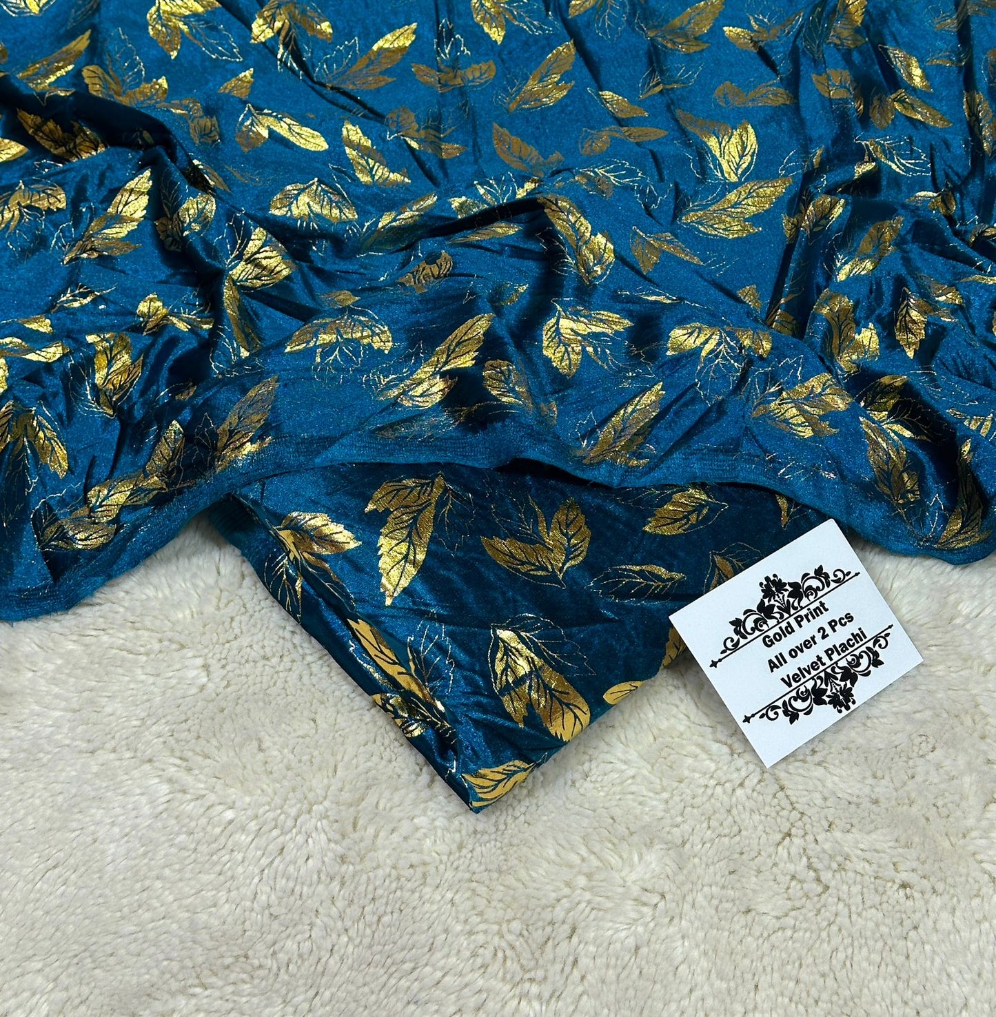 ZWPC 53 Gold Printed Unstitched 2 Pcs